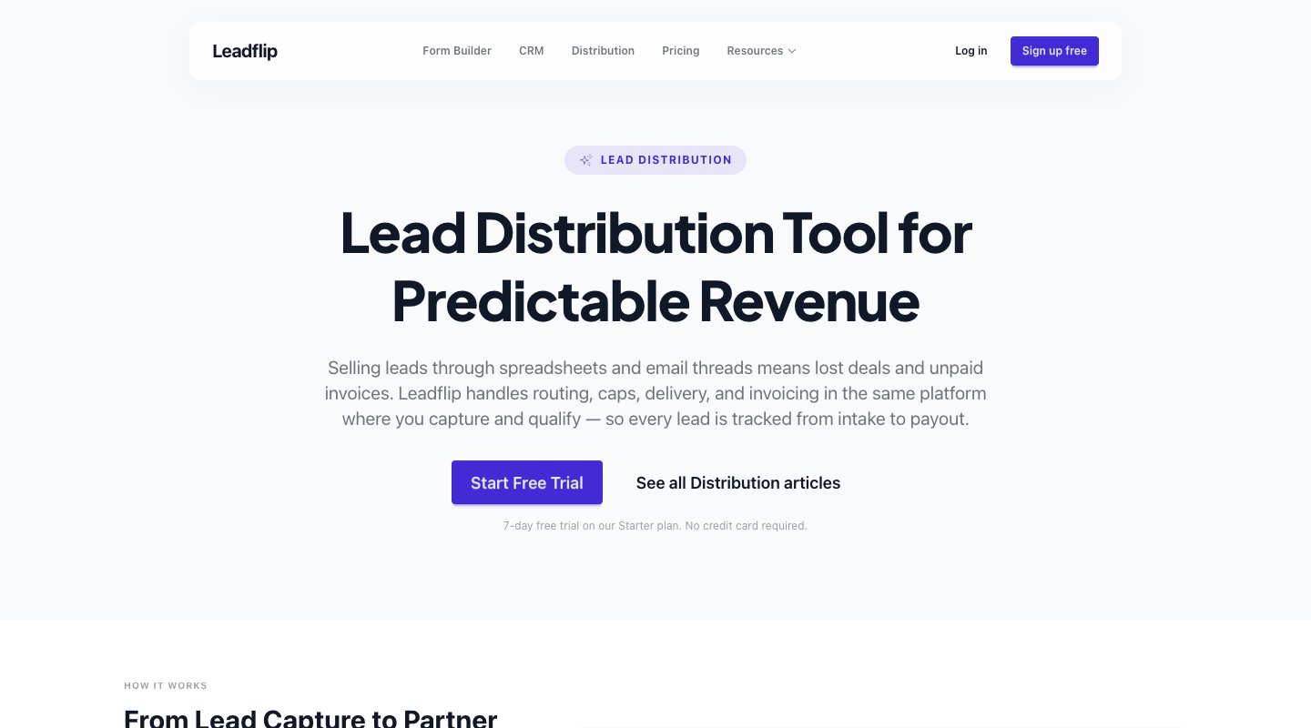 Lead Flip Lead Distribution