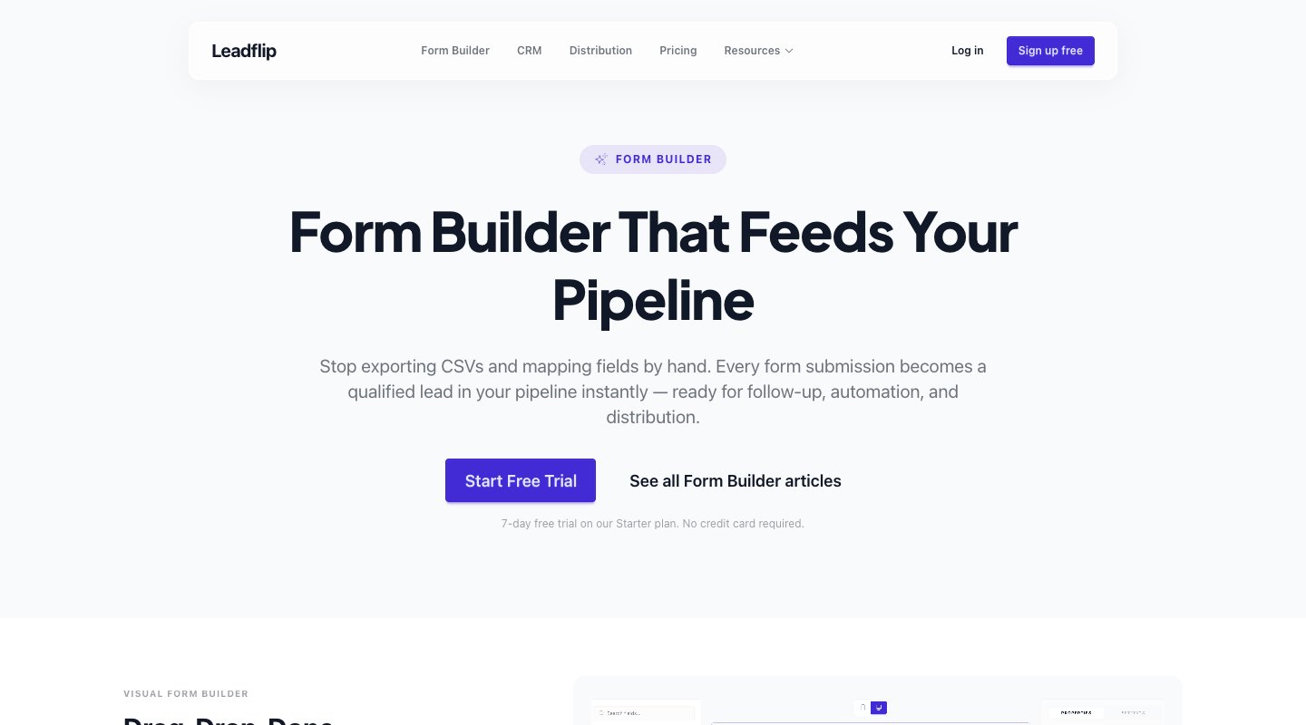 Lead Flip Form Builder