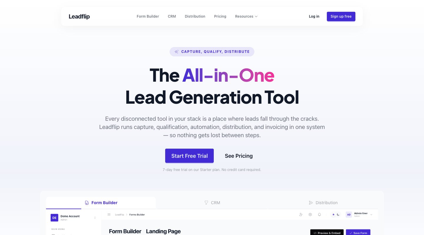 Lead Flip — the all-in-one lead generation platform