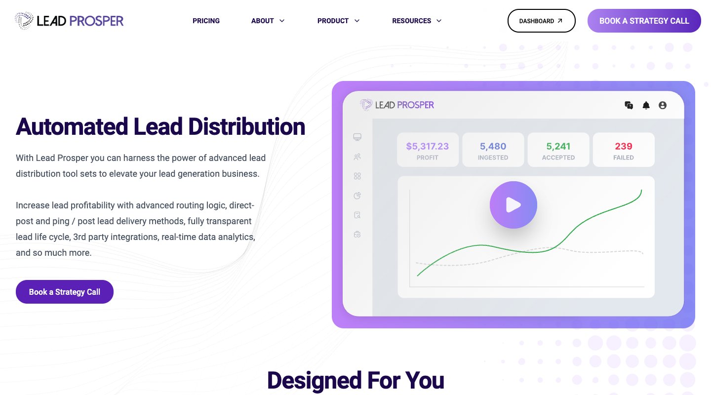 Lead Prosper homepage